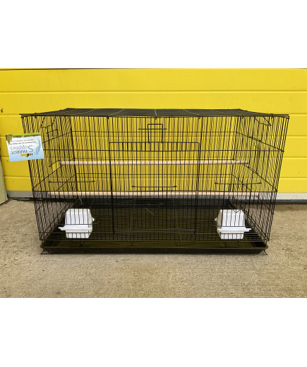 Small Bird Flight Cage, Budgie, Cockatiel, Finch Etc - Black Small Bird Flight Cage, Budgie, Cockatiel, Finch Etc - Black